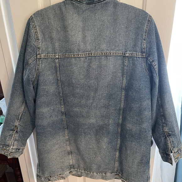 HM Sherpa Line Oversized Denim Jacket - Picture 6 of 6